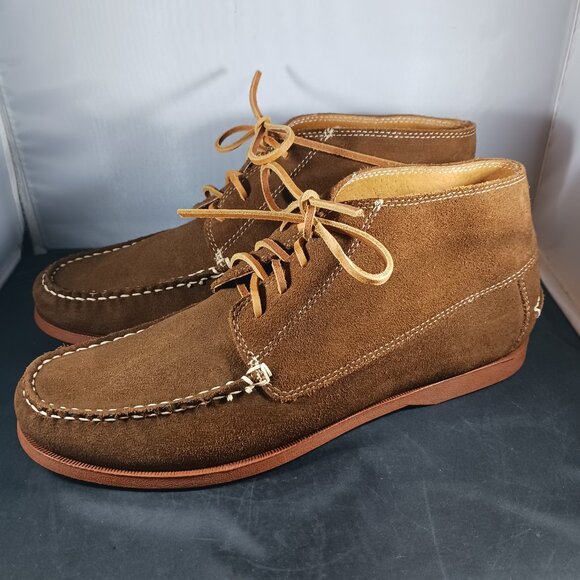 Lands' End Brown Suede Chukka Boots Men's size 10M - Picture 1 of 12